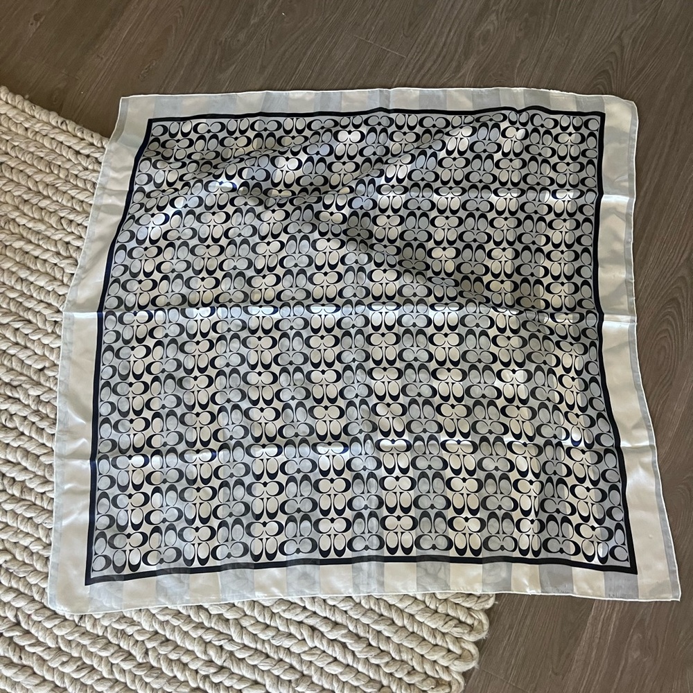 Large silk Coach scarf
